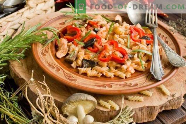 Pâtes au poulet et aux champignons - Des classiques abordables de la cuisine italienne