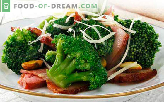 Salade de brocoli - cinq meilleures recettes. Comment bien et savoureux salade de brocoli cuit.