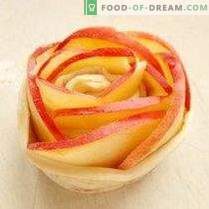 Roses de pomme au four à partir de pâte feuilletée