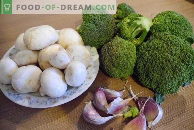 Broccoli with mushrooms