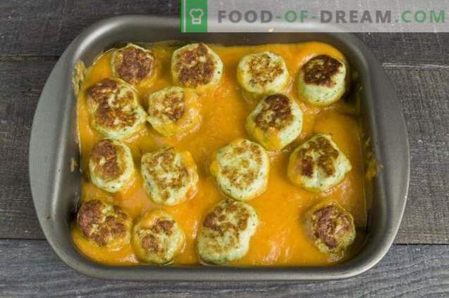 Meatballs in the oven with a gravy of vegetables