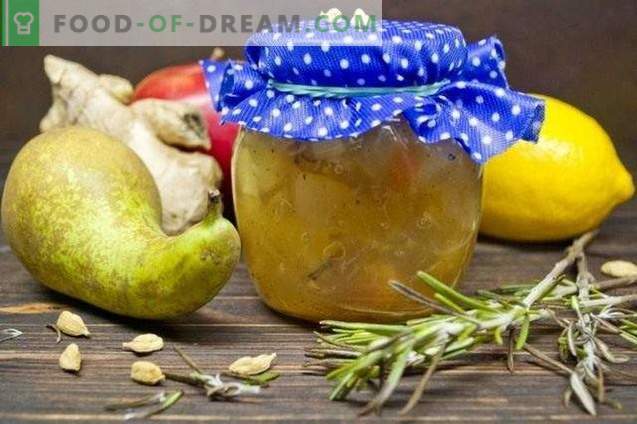 Confiture de fruits contre le rhume avec le romarin et le gingembre