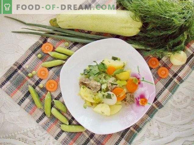 Summer stew of young vegetables