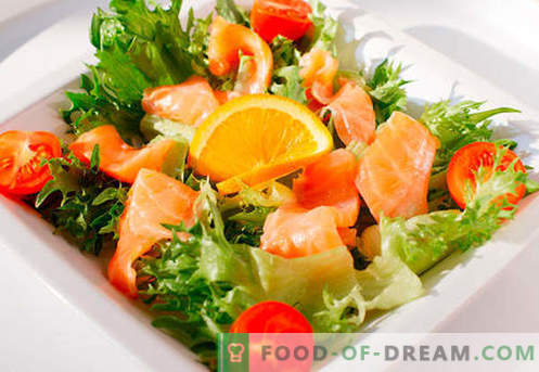 Salade au saumon - une sélection des meilleures recettes. Comment faire correctement et délicieusement une salade avec du saumon.