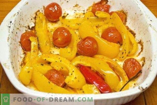 Confi de poivron jaune aux tomates cerises
