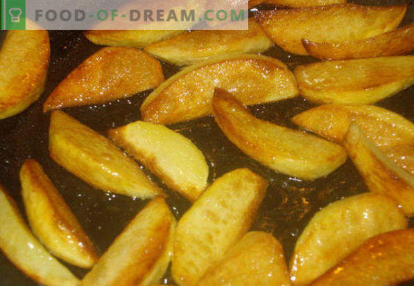 Comment faire frire les pommes de terre dans une poêle à croûte dorée, oignons, viande, champignons