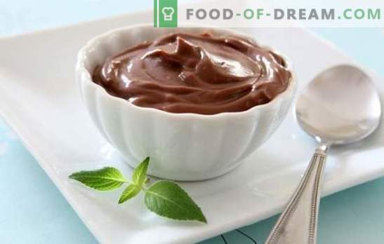 La crème au chocolat Custard s'avère toujours délicieuse! Recettes crèmes au chocolat pour l'imprégnation, le remplissage et la décoration