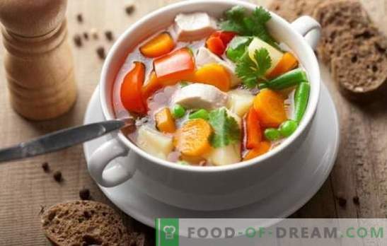 La soupe de légumes au poulet peut être un chef-d’œuvre! Les meilleures recettes de soupe de légumes au poulet avec crème, fromage, gingembre, maïs, citrouille