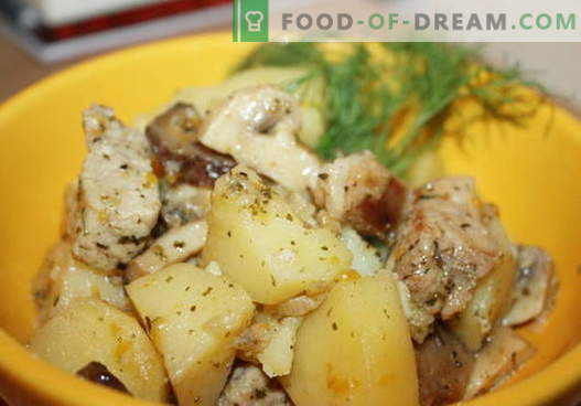Ragoût de pommes de terre au poulet - les meilleures recettes. Comment cuire correctement et savourer des pommes de terre au ragoût avec du poulet.