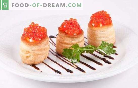 Tartelettes au caviar - une collation de bienvenue! Recettes tartelettes élégantes et délicieuses au caviar et autres ajouts