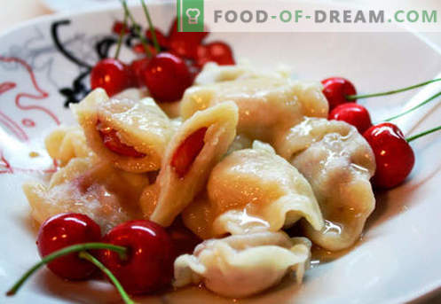 Dumplings with cherries - the best recipes. How to properly and tasty cook dumplings with cherries at home.