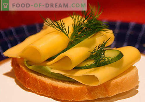 Les sandwichs au fromage sont les meilleures recettes. Comment cuire rapidement et savourer des sandwichs au fromage.