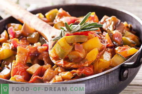 Ragoût de légumes avec de la viande - les meilleures recettes. Comment bien et savoureux cuire le ragoût de légumes avec de la viande.