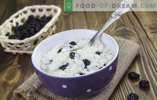 Le riz aux raisins n'est pas seulement du kutya! Recettes de délicieux plats de riz aux raisins: côtelettes, céréales, plats à la casserole, pilaf et desserts