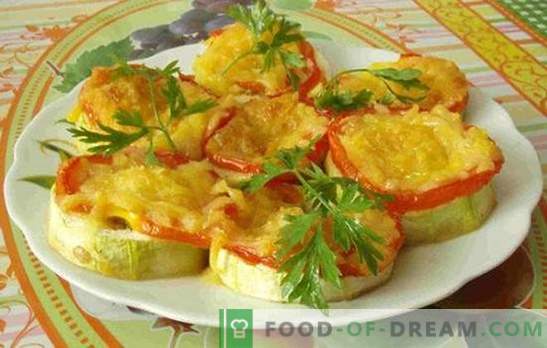 Recettes rapides pour les plats de légumes au four: courgettes à la tomate et pas seulement! Idées de recettes rapides pour courgettes et tomates au four