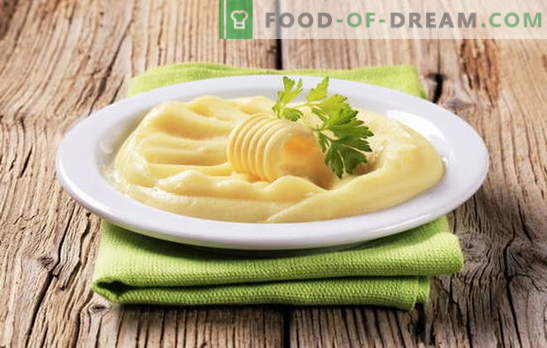 La purée d’œufs est un autre moyen de faire un plat d’accompagnement populaire. Purée de pommes de terre à l'œuf, au lait et aux œufs, au beurre et aux œufs