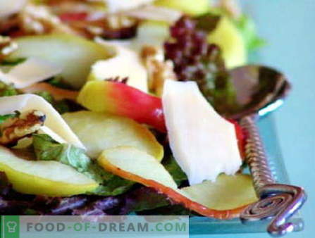 Les salades aux pommes sont les meilleures recettes. Comment bien et savoureux préparer une salade aux pommes.