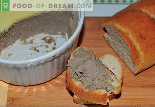 Pâté de foie de boeuf - les meilleures recettes. Comment cuire correctement et savoureux pâté de foie de boeuf.