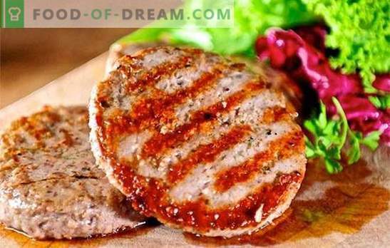 Côtelettes de burger - le monde de la restauration rapide faite maison! Les recettes sont des côtelettes de burgers saines, savoureuses et sûres