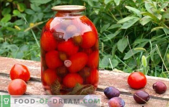 Tomates aux prunes pour l’hiver - on se souviendra de l’été! Recettes et secrets de la cuisson des blancs de tomates aux prunes pour l’hiver