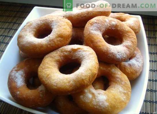 Donuts au kéfir - recettes avec des photos et de nombreuses astuces! Cuisine détaillée de différents beignets sur kéfir selon des recettes avec des photos