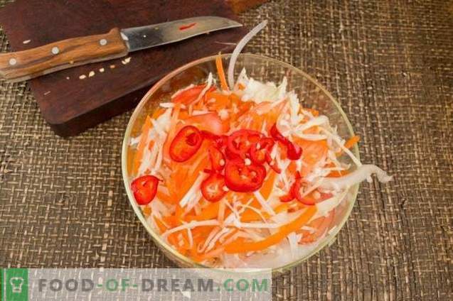 Salade de shashlik - préparation de pique-nique maison