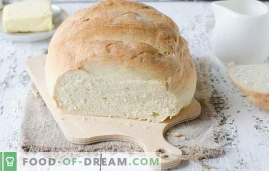 Pain blanc au four - de délicieux gâteaux faits maison. Les meilleures recettes de pain blanc au four sur de l'eau, du lait, du yaourt