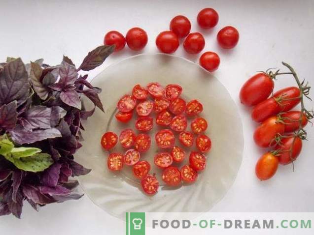 Focaccia à la tomate cerise et au basilic