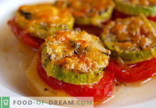 Courge à la tomate - les meilleures recettes. Comment bien et savoureux courgettes cuites avec des tomates.