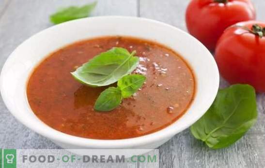 La soupe à la purée de tomates est un plat sain pour les étés chauds et les hivers froids. Les meilleures options pour la soupe de purée de tomates chaude et froide