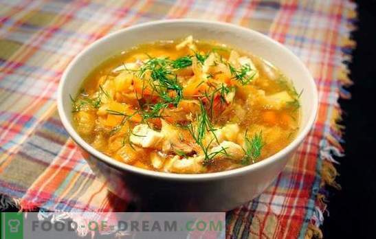 La soupe à la choucroute et au porc est un plat russe pour tous les temps. Recettes de soupe au chou de choucroute avec du porc, des champignons, des haricots, du millet