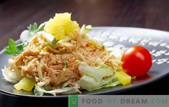 Salade de poulet fumé - tout le monde peut cuisiner délicieux! Une sélection de salades aux cuisses fumées