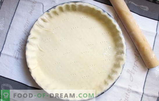 Pâte sablée - recettes pour une bonne cuisson! Recettes de pâte à tarte pour les tartes: crème sure, bière, mayonnaise