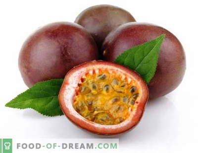 Passion fruit - description, useful properties, use in cooking. Recipes with passion fruit.