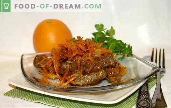 Foie de boeuf aux carottes: frit, cuit, en salade. Les meilleures recettes pour la cuisson du foie de boeuf aux carottes