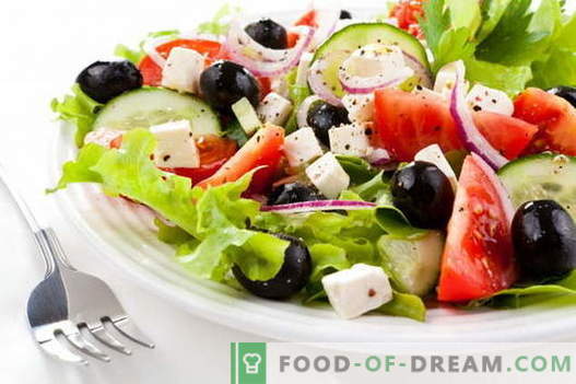 Salade grecque - les meilleures recettes. Comment cuire correctement et savoureux salade grecque