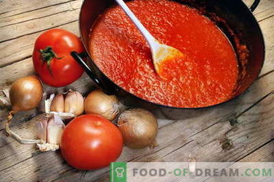 Sauce tomate - les meilleures recettes. Comment bien cuire la sauce tomate.