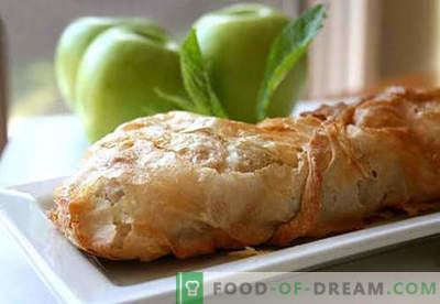 Strudel aux pommes - les meilleures recettes. Comment cuire correctement et savoureux strudel avec des pommes.