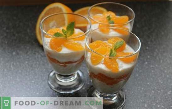 Desserts rapides et savoureux à la mandarine
