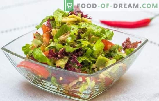 Salades rapides: des options délicieuses. Recettes de salades raffinées et rapides - pressé pour les vacances et la vie quotidienne