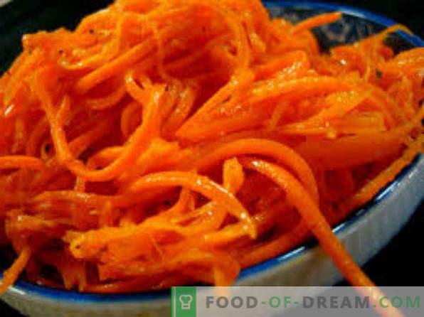 carotte coréenne, recettes à la maison avec du poulet, avec assaisonnement prêt, pour l'hiver