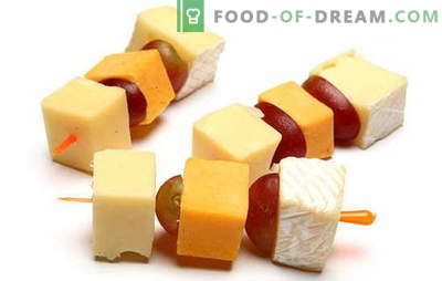Canapés au fromage - une collation impeccable pour toute célébration. Les meilleures recettes de canapés au fromage: simples et insolites