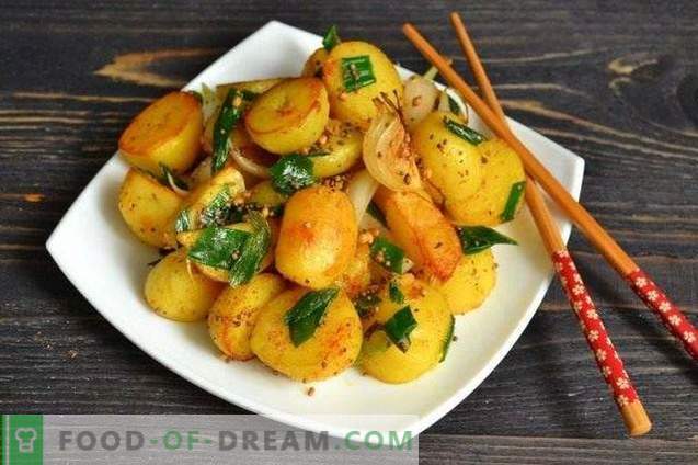 Jeunes pommes de terre frites aux épices indiennes