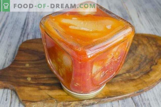 Poivrons farcis à la sauce tomate pour l'hiver