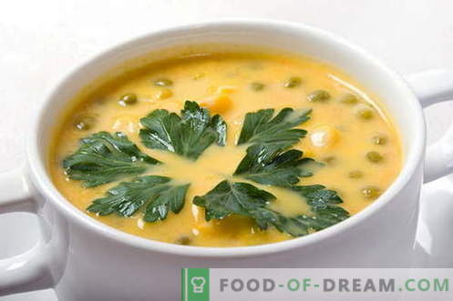 Soupe aux pois - les meilleures recettes. Comment bien et savoureux cuire la soupe aux pois.