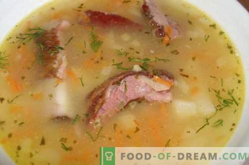 Soupe aux pois - les meilleures recettes. Comment bien et savoureux cuire la soupe aux pois.
