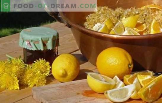 Confiture de pissenlit au citron - une douceur utile! Variantes de confiture de pissenlit au citron, mandarine, menthe, pomme, grenade
