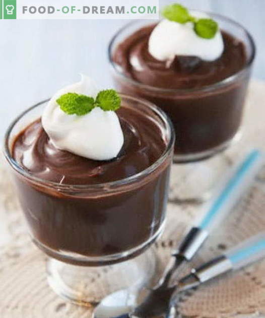 Pudding au chocolat - les meilleures recettes. Comment bien et savoureux pudding au chocolat cuit.