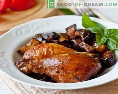 Poulet Aubergine - les meilleures recettes. Comment faire cuire correctement et délicieusement le poulet aux aubergines.