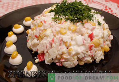 Salade de crabe - Recette avec photos et description étape par étape